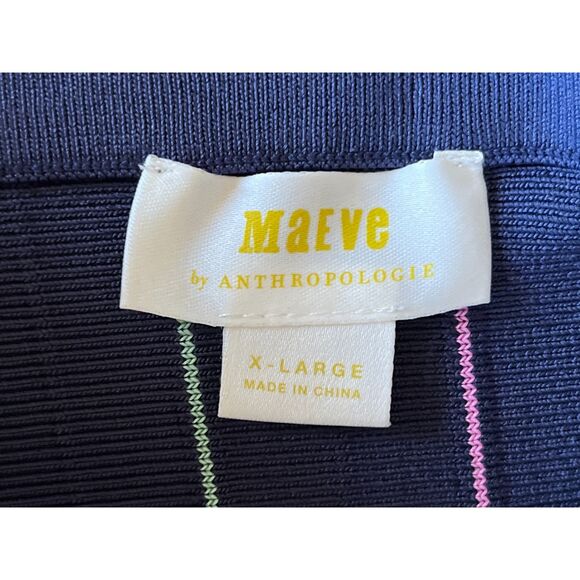 Anthropologie Maeve Multicolor Knit Flare Midi Skirt  Women's Size XL - Picture 3 of 9